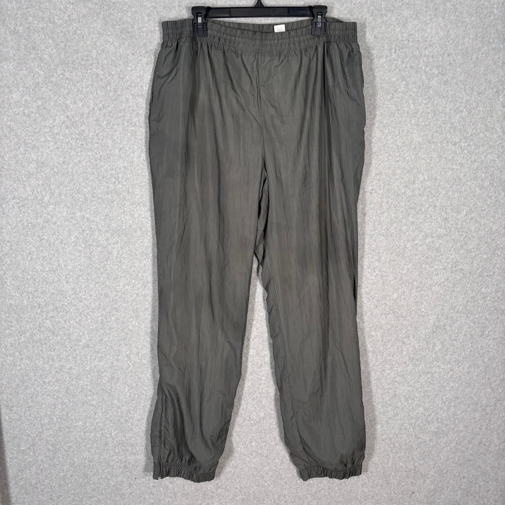 Vintage 90s USA Olympic Windbreaker Track Pants Large Nylon Joggers Ankle Zipper